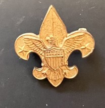 BSA Boy Scouts Of America Gold Tone Fleur De Lis Symbol Patent 1911 Pin - $9.00