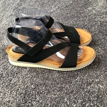 Euro Soft Sofft Shoes LEXIE Womens 9 M Black Slingback Thong Comfort Sandal - $18.25