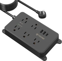 Surge Protector Power Strip 15ft Long Extension Cord ETL Listed 5 Widely... - £55.73 GBP