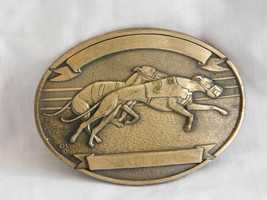 Grey Hound Racing Belt Buckle by Davidson Silver Horse Gallery Cleburne TX - £15.97 GBP