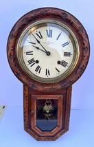 Vintage Japanese Regulator A Pendulum Wall Clock Wood Box 22” - $88.10