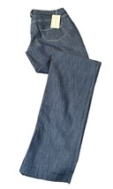 Women&#39;s Blue Jeans Spring Summer Medium/Low Waist Elegant Leg Zipper Size 46 ita - £57.49 GBP+