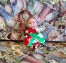 Hand Crochet Dress For Barbie Baby Krissy Or Same Size Dolls #152 - £9.59 GBP