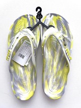 CROCS Marbled Classic Flip Flops Yellow Grey White ( 13 )  - £56.29 GBP