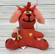 Dakin Dream Pets Rufus Dog Red Pink Poseable Ears Stuffed Animal Puppy 5 Inch - £11.05 GBP
