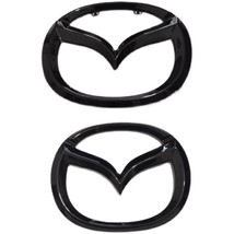 1X Gloss black front grill emblem and 1X rear Trunk badge for Mazda CX-30 20-23 - £34.32 GBP
