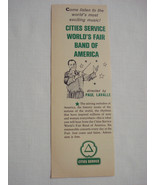 1964 World&#39;s Fair Ad Cities Service World&#39;s Fair Band of America - $10.96 CAD