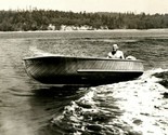 Lot Of 3 Wood Speed Boat On Lake Speeding 8 x10 Photographs - $55.39