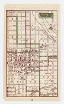 1951 ORIGINAL VINTAGE MAP OF OMAHA NEBRASKA DOWNTOWN BUSINESS CENTER - $18.05