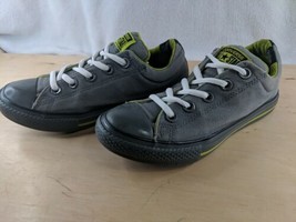 Converse All Star Youth Boys Shoes Size 3 M Gray Fabric Low Top - $21.29