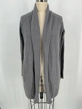 Inhabit Shawl Collar Open Front Cardigan Sz P Gray 100% Cashmere Sweater - £57.40 GBP