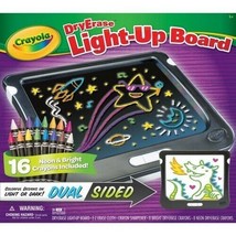 Crayola Dry Erase Light-Up Board NIB 16 Neon Crayons Dual Sided Light or Dark - £29.66 GBP