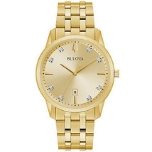 Bulova Men&#39;s Sutton Gold Dial Watch - 97D123 - £221.94 GBP