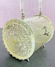 Lucite Rhinestone Barrel Bag Carved 1950S Clear Handbag Purse - £133.90 GBP