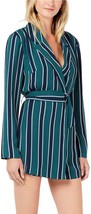 Rules Of Etiquette Womens Living Doll Striped Belted Romper Medium - $59.00