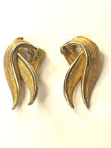 1955-1971 Marcel Boucher Gold Tone Clip On Earrings - £31.10 GBP