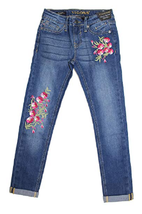 VIGOSS Girls&#39; Stretch Distressed Perfect Fade Adjustable Denim Skinny Jeans - £11.98 GBP