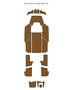 Sal Sun 2021 Flooring Boat EVA Faux Teak Deck Floor Pad Mat Style Self A... - $1,229.56 CAD