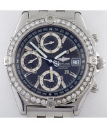 Breitling Chronometre Longitude Ss Montre Homme Automatique A20348 W/Dia... - $11,974.15 CAD