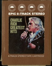 Charlie Rich Greatest Hits 8 Track 1976 Epic Records Pea 34240 Slipcase Tested - £7.95 GBP