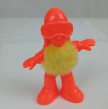Vtg Orange Skyydiver With Yellow Fuzzy Belly 2.75&quot; Collectible Action Figure Toy - £7.59 GBP