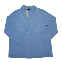 NWT J.Crew Eloise in Courier Blue Knit Open-Front Sweater Blazer Cardigan M - £79.03 GBP