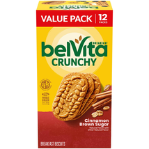 Belvita Cinnamon Brown Sugar Breakfast Biscuits, Value Pack, 12 Packs (4 Biscuit - £14.47 GBP