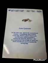 Rare Sam Walton Quotes Pin Card Wal-Mart Swim Upstream Dolphin - $19.80