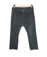 Levis Mens Jeans 501 Button Fly Black 38x32 - £18.88 GBP