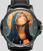 Lady Mary Praying Art Stylish Rare Quality Wrist Watch - $54.00