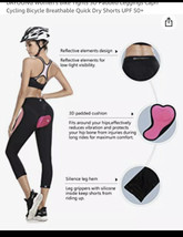 DAYOUNG Bike Cycling Tights for Women 3D Padded Leggings Capri Biking Bi... - $16.20
