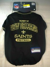 Licensed NFL New Orleans Saints Team Shirt Black (Pet, Dog) Large (L) - £7.29 GBP