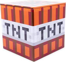 Minecraft Tnt 4-Inch Tin Storage Box Cube Organizer With Lid | Basket Container, - £33.17 GBP