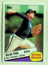 1985 Topps Nolan Ryan - Record Breaker #7 Baseball Card - From Vending Case - £1.96 GBP