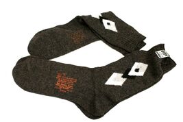 VTG Men&#39;s Acrylic Rayon Blend Dress Socks Brown W Pattern 1940-50s NOS V... - $1,221.53 MXN