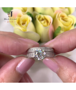 1.25Ct Round Lab Created Diamond Vintage Eternity Wedding Ring Set 14K G... - £110.94 GBP