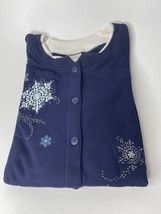 Women’s Sweater Blair Cashmere Like W/Snowflakes Size 3XL Navy/white - £18.75 GBP