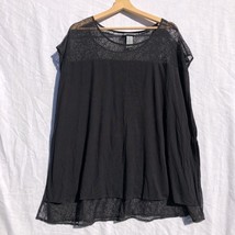 Catherines Size 2x 22/24W Black Knit w Lace Sleeveless Top Lined - £19.46 GBP