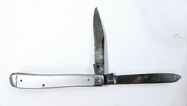 Vintage SABRE JAPAN 27 Stainless Melon Tester Fruit Knife 4 Inch 2-Blade - £12.70 GBP