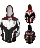 Avengers 4: Endgame Captain Iron man Zipper Jacket Hoodie Men&#39;s Sweatshi... - $532.91 MXN