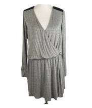 BCBGeneration Womens Dress Size Medium M Gray Black Long Sleeve Faux Wra... - £19.14 GBP