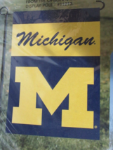 NCAA  Michigan Wolverines Logo on 2-Sided 13&quot;x18&quot; Garden Flag by BSI - £13.29 GBP