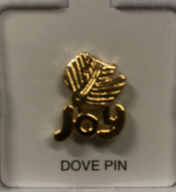 Joy Dove Shape 14 Kt Gold Overlay Pin New In Package - £7.10 GBP