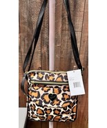 Betsey Johnson Nylon Mush Brown  Crossbody Messenger Bag Animal Print  B... - €51,02 EUR