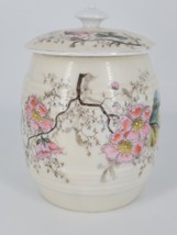 Sakura Blossom Lidded Jar Hand Painted Antique/Vintage Porcelain Japan o... - $45.01