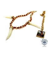 DISNEY COUTURE THE PRINCESS &amp; THE FROG 14KT GP BEADS TIGER TEETH NECKLAC... - $34.17 CAD