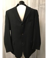 Joseph &amp; Feiss Men&#39;s Blazer 100% Wool Black Fully Lined 3 Button Size 44... - $99.00