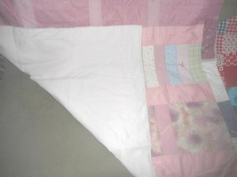 Nice Pastel Color Cotton Patterned Hand Tied Quilt 39 1/2 inch x 39 3/4 inch - £21.56 GBP