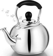 Stove Top Whistling Tea Kettle Stainless Steel Teapot For Stovetop 2.5 Quart NEW - £35.49 GBP