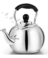 Stove Top Whistling Tea Kettle Stainless Steel Teapot For Stovetop 2.5 Q... - £35.74 GBP